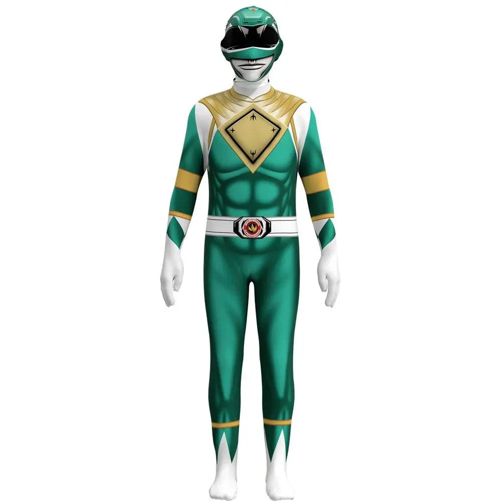 Mighty Morphin Power Rangers Costume Kids Superhero Bodysuit Halloween jumpsuits onesies - Pajamasbuy