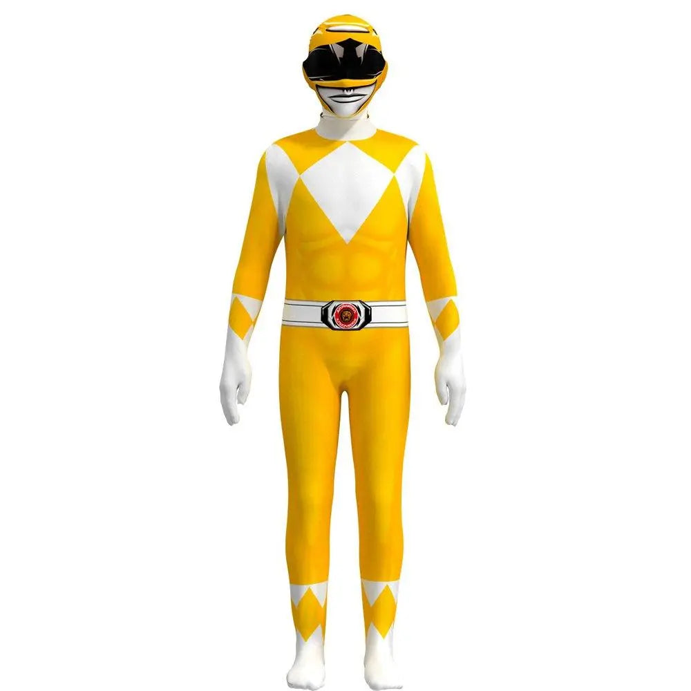 Mighty Morphin Power Rangers Costume Kids Superhero Bodysuit Halloween jumpsuits onesies - Pajamasbuy