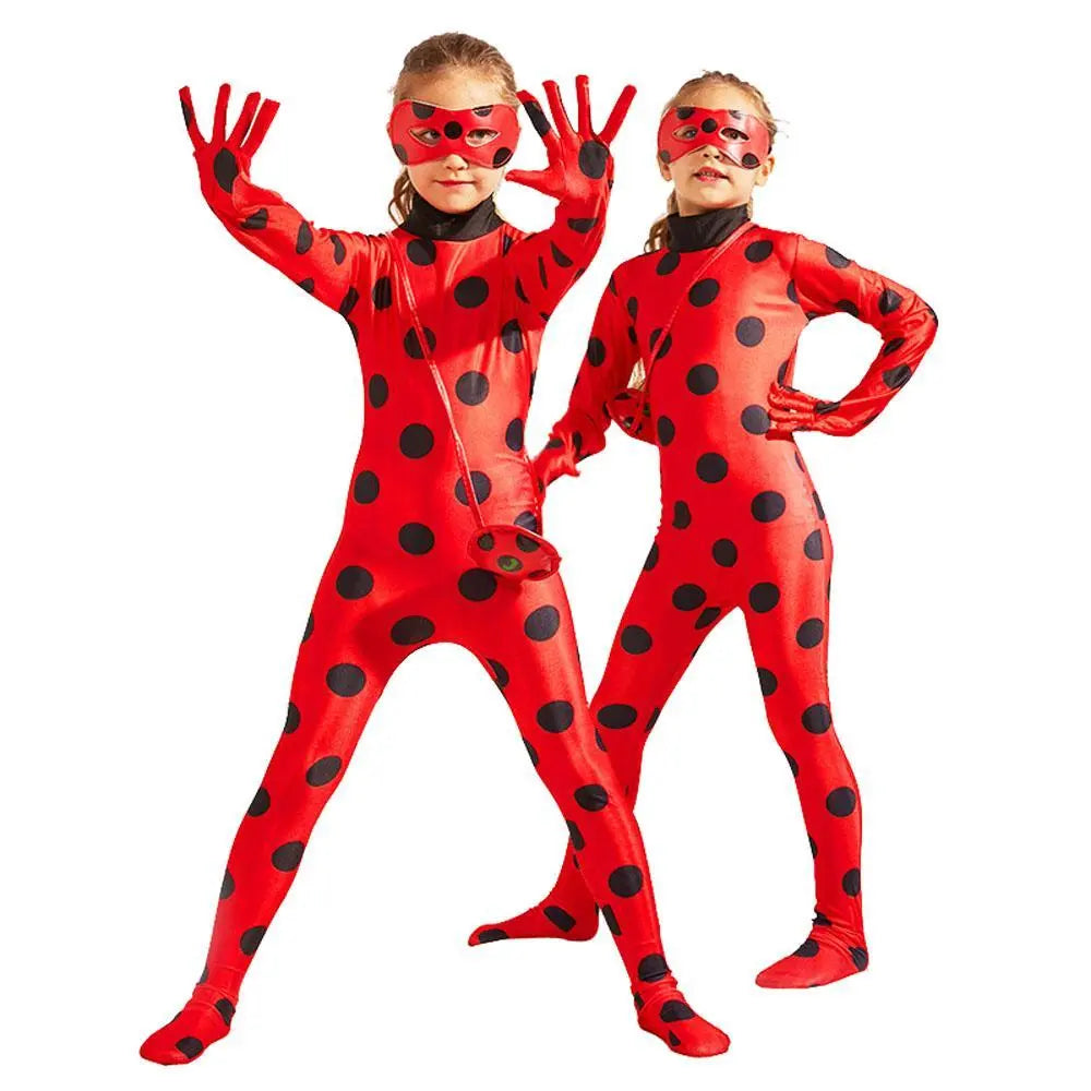 Miraculous Ladybug Cosplay Costume Kids Zentai Bodysuit Halloween Jumpsuit for Girls Boys - Pajamasbuy