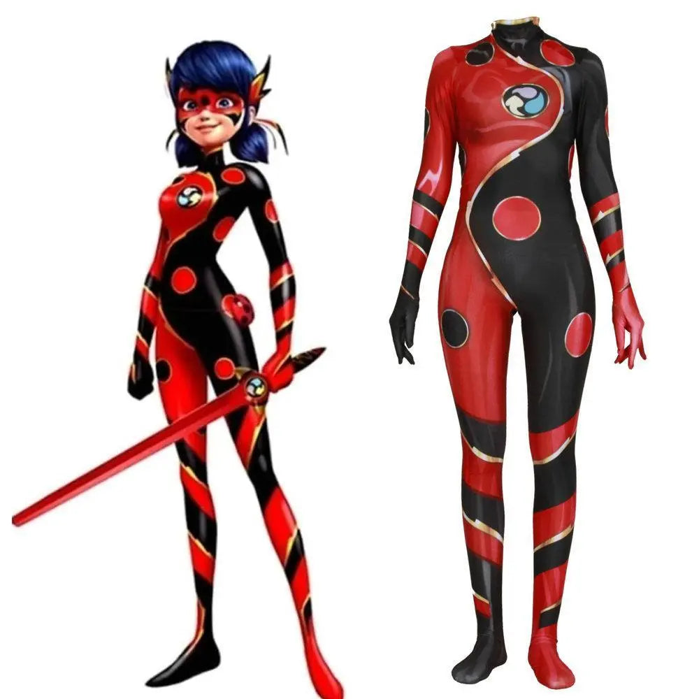 Miraculous Ladybug Movie Jumpsuit Halloween Party Cosplay Costume for Adult - Pajamasbuy