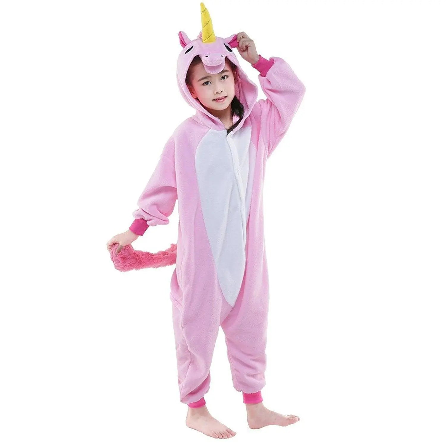 Pink Unicorn Kids kigrumi Onesie Animal Costume Pajamas - Pajamasbuy