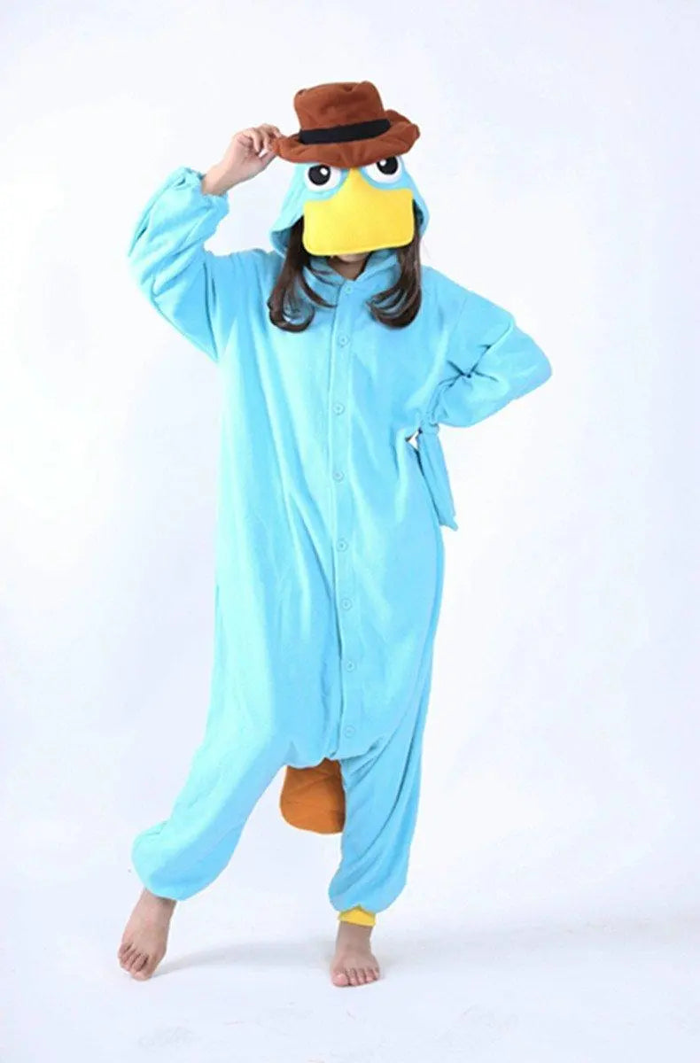 Platypus Cartoon Animal Onesies Hoodie Kigurumi Pajamas - Pajamasbuy