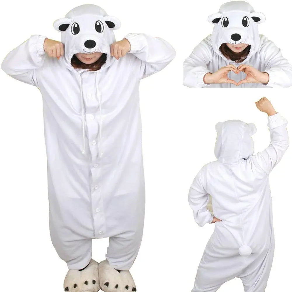 Polar Bear Animal Onesies Pajamas Kigurumi Costume - Pajamasbuy