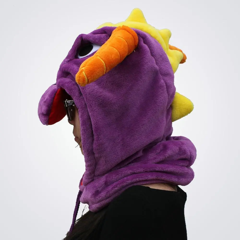 Purple Royal Dragon Spyro The Dragon Kigurumi Neck warmer Hood - Pajamasbuy