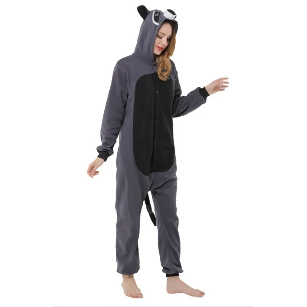 Raccoon Kigurumi Onesies animal pajamas Costume For Adult| PajmasBuy