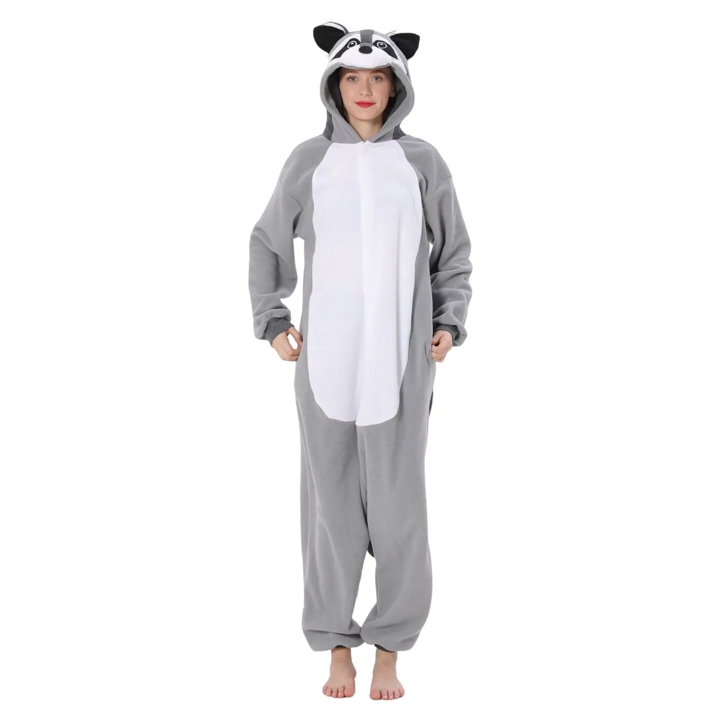 Raccoon Kigurumi Onesies animal pajamas Costume For Adult| PajmasBuy