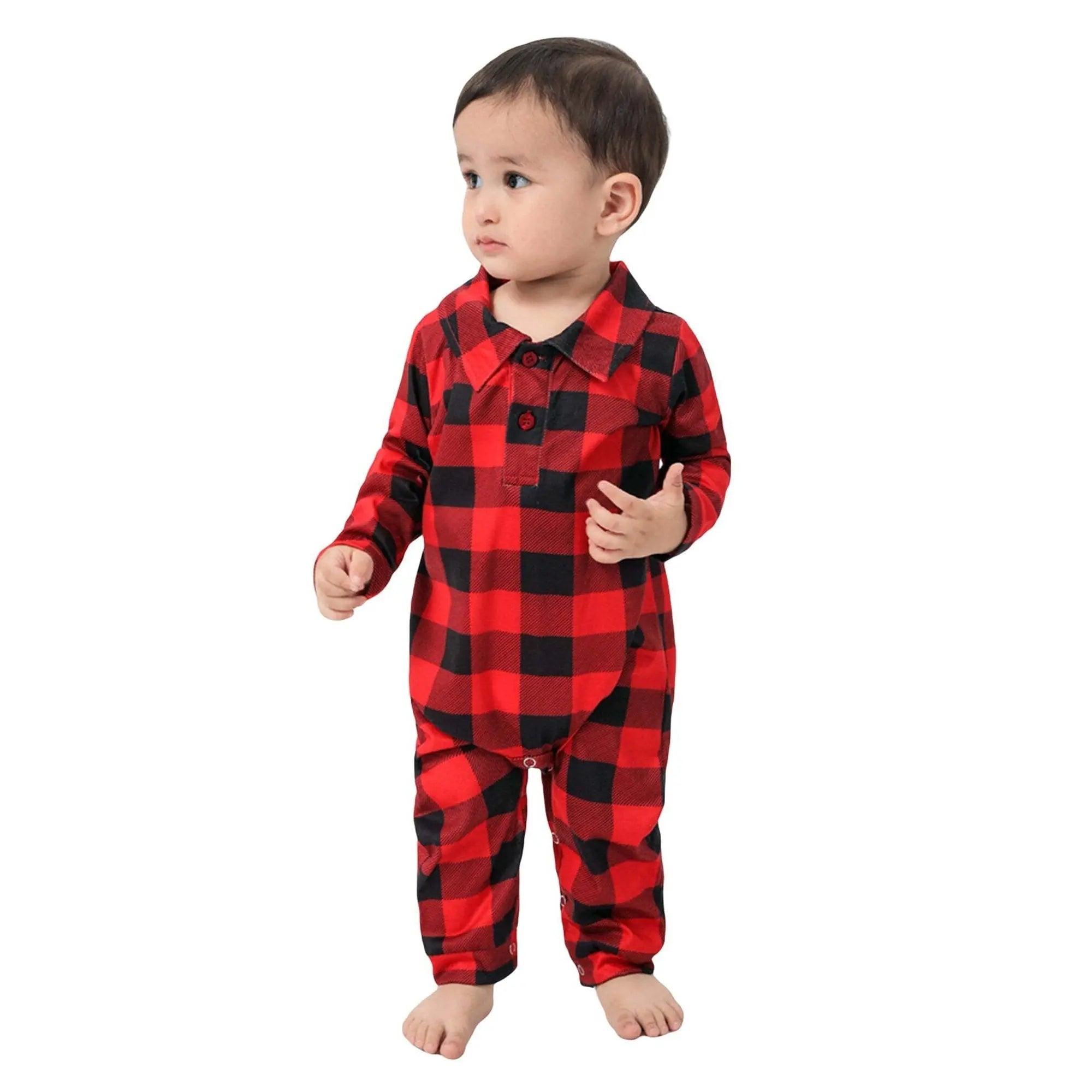 Red plaid Christmas Family Couples Matching Pajamas Party Sets - Pajamasbuy