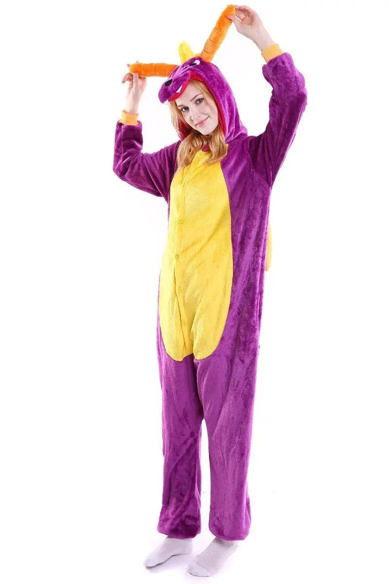 Royal Dragon Spyro Onesie Hoodie Costume Kigurumi Pajamas - Pajamasbuy