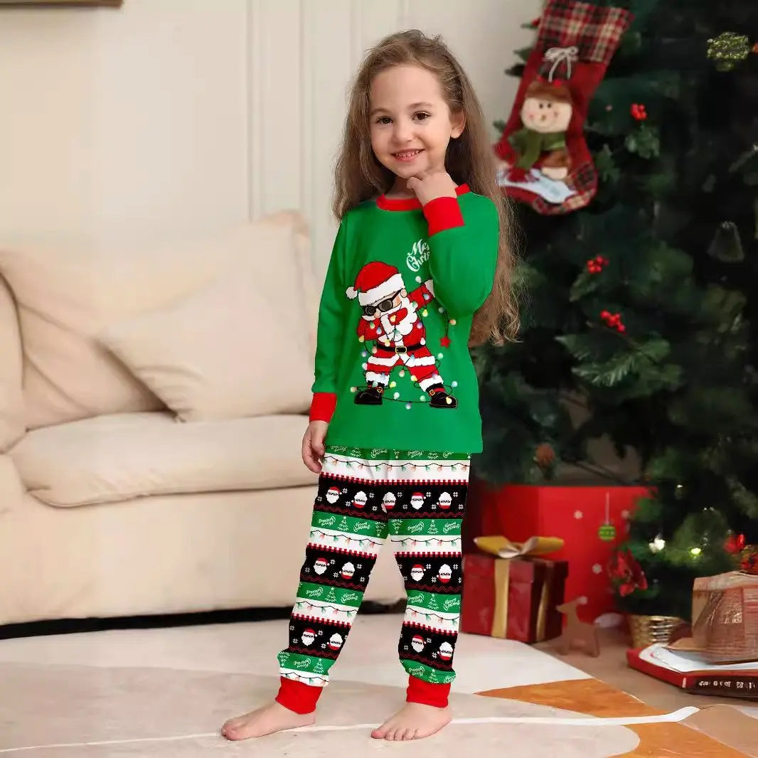 Santa Light Print Christmas Family Couples Matching Pajamas Party Sets - Pajamasbuy