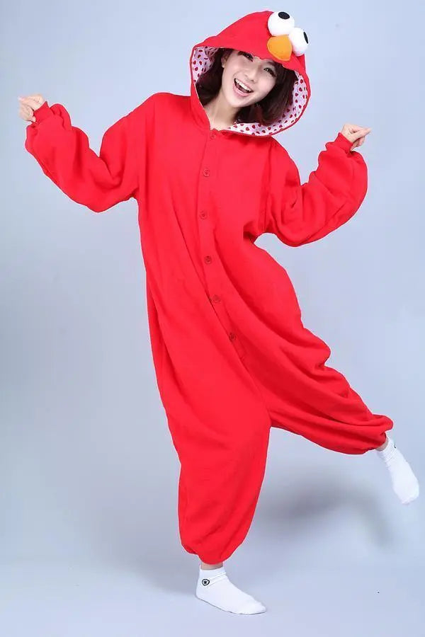 Seame Street ELMO Onesie Hoodie Costume Kigurumi Pajamas - Pajamasbuy