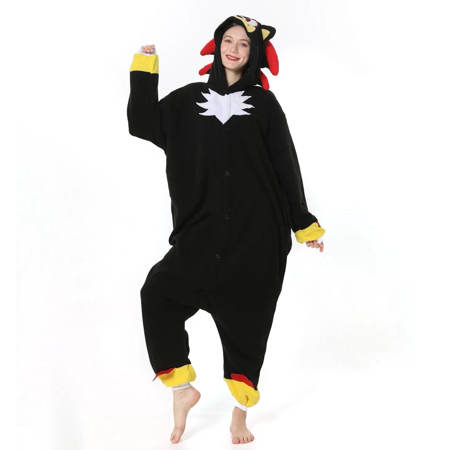 Shadow the Hedgehog kigurumi onesies pajamas for Adults| PajmasBuy