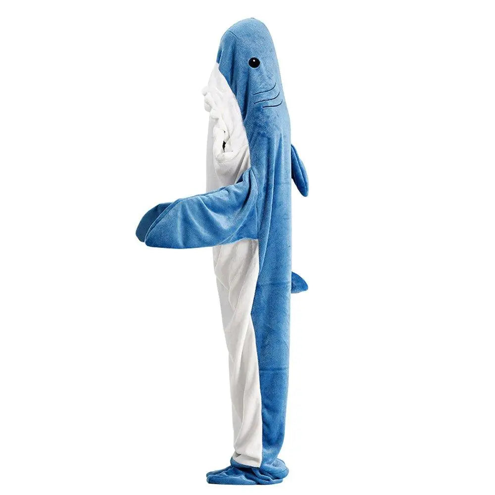 Shark Blanket Sleeping Bag Loose Onesies Pajamas Adult Super Soft Fleece Hoodie - Pajamasbuy