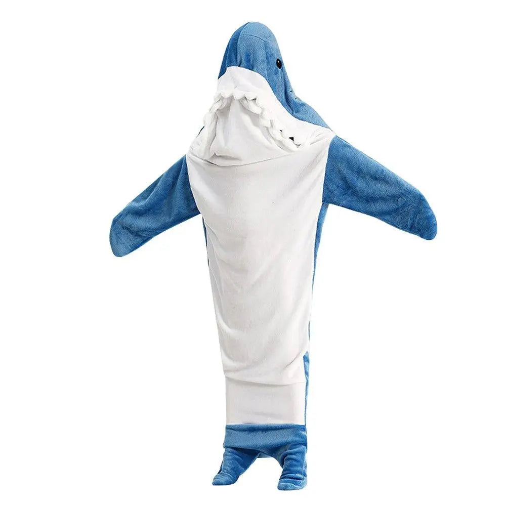 Shark Blanket Sleeping Bag Loose Onesies Pajamas Adult Super Soft Fleece Hoodie - Pajamasbuy