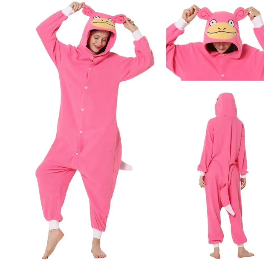 Slowpoke Kigurumi Onesies Anime Pokemon Pajamas Pyjamas Halloween Costume - Pajamasbuy