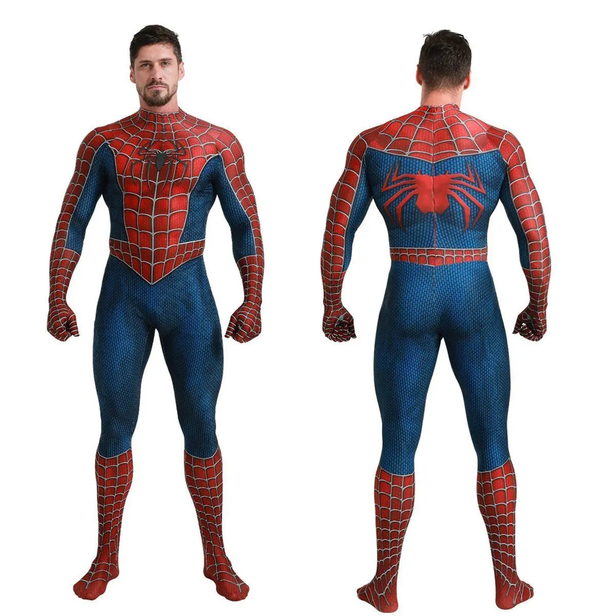 Spider - Man Tony Halloween Cosplay Costume Zentai Jumpsuit - Pajamasbuy