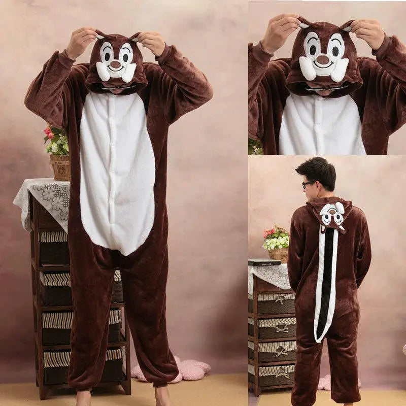 Squirrel Dale Adult Onesies Hoodie Costume Kigurumi Pajamas - Pajamasbuy