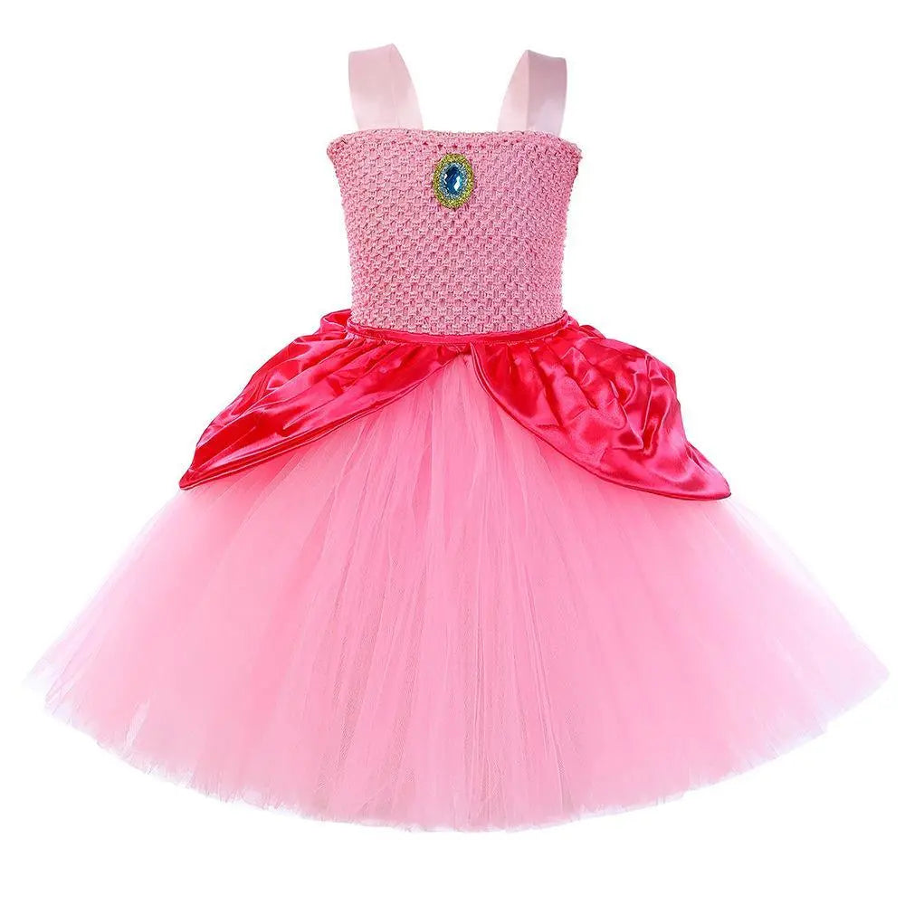 Super Mario Bros Princess Peach Kids dress TUTU party dress cosplay - Pajamasbuy