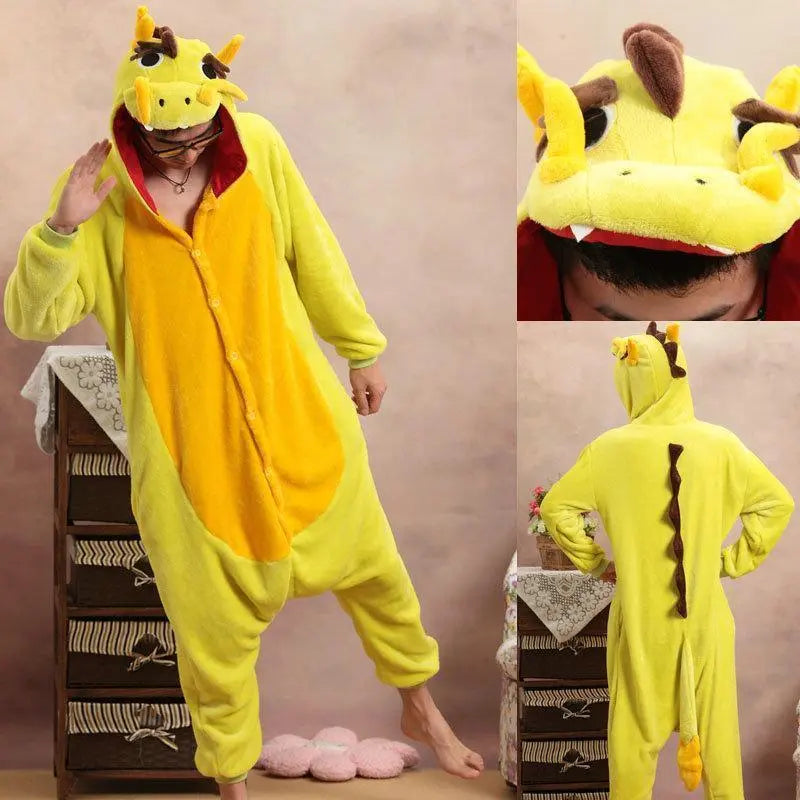 Unisex Adult Chinese Dragon Onesies kigurumi Costume Pajamas - Pajamasbuy