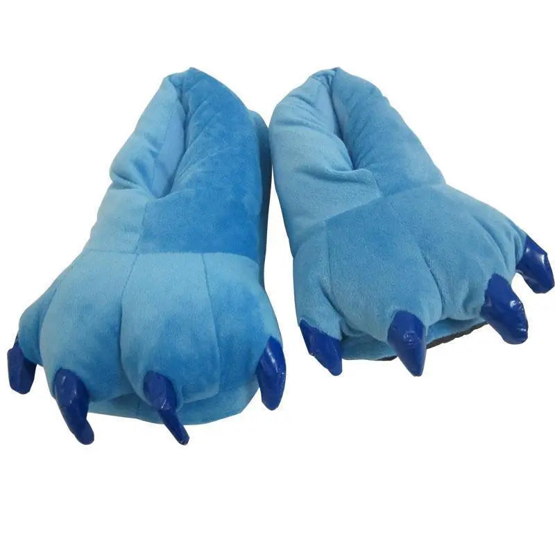 Unisex Animal Blue Stitch cosplay Kigurumi fleece slippers shoes - Pajamasbuy