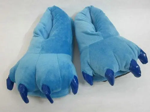 Unisex Animal Blue Stitch cosplay Kigurumi fleece slippers shoes - Pajamasbuy