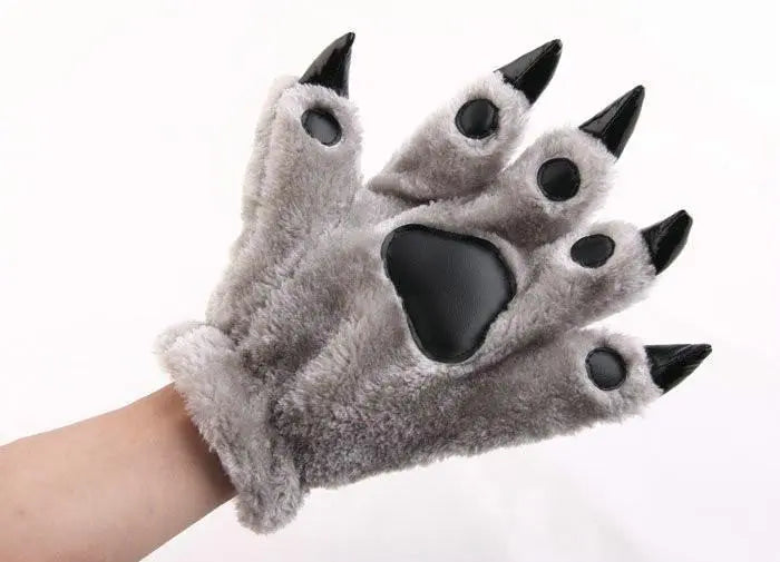 Unisex Onesies Warm Plush Animal Hands Claw Paw Furry gloves Kigurumi - Pajamasbuy