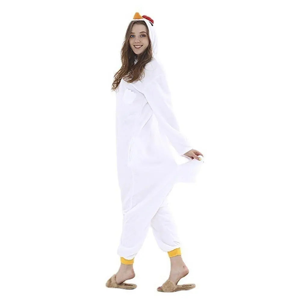 White Rooster Animal kigurumi onesies Costume - Pajamasbuy