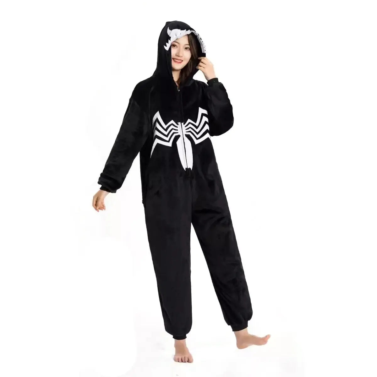 White Spider Kigurumi Onesie Pajamas for Adult| PajmasBuy