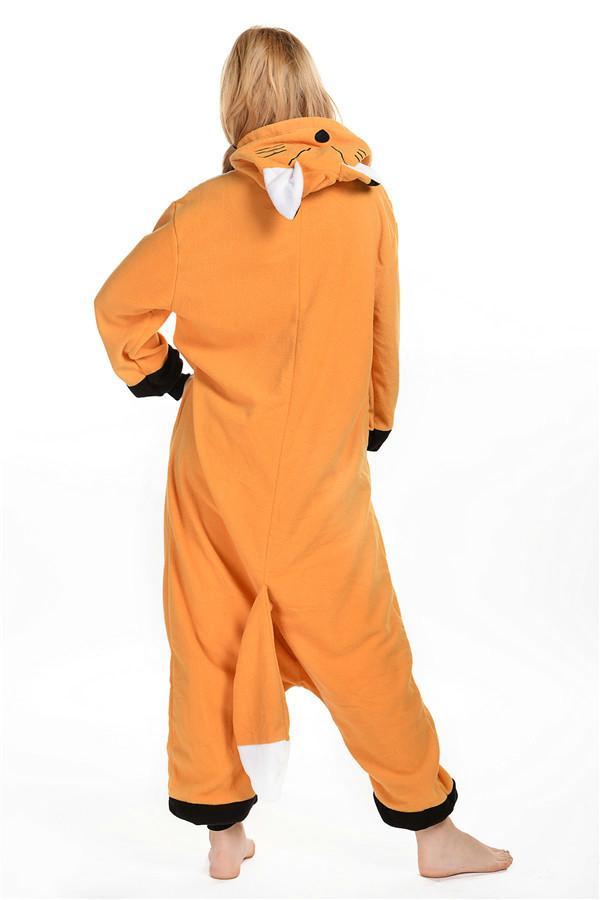 BuyAdult Animal Orange Fox Kigurumi Onesie Pajamas Costumes Now Cheaper With 3 - 5 Days Ship - PajamasBuy