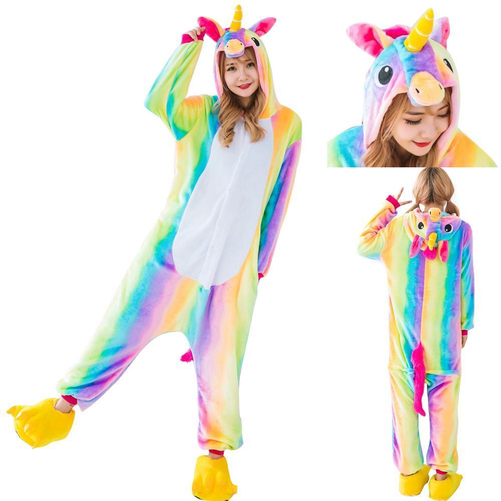 BuyAdult Animal Unicorn Onesies Kigurumi Hoodie Costume Pajamas Now Cheaper With 3 - 5 Days Ship - PajamasBuy