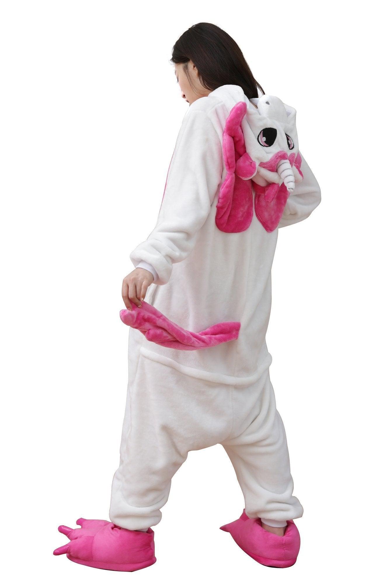 Adult Hot Pink Unicorn Pegasus Kigurumi Onesies Costume Pajamas - Pajamasbuy