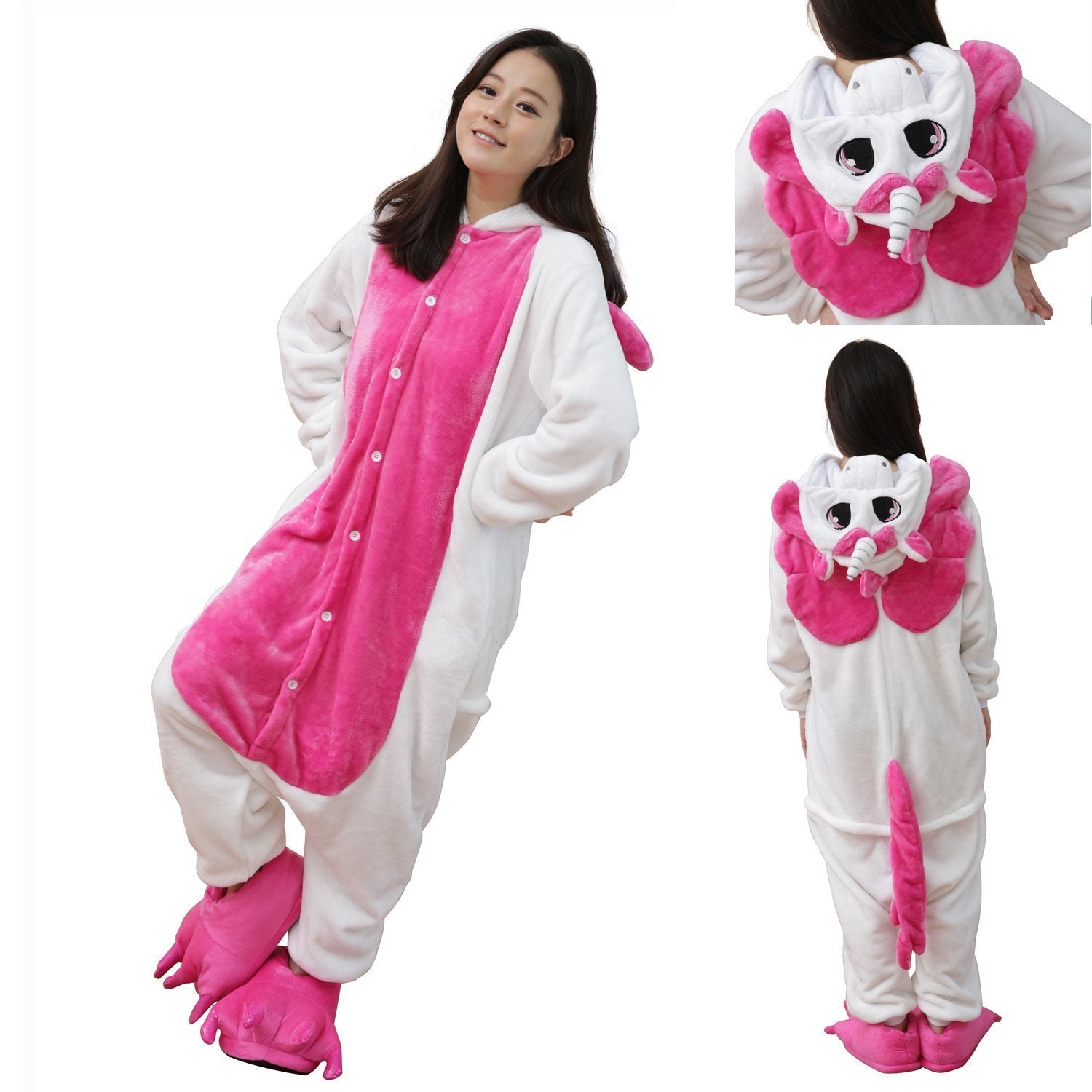 BuyAdult Hot Pink Unicorn Pegasus Kigurumi Onesies Costume Pajamas Now Cheaper With 3 - 5 Days Ship - PajamasBuy