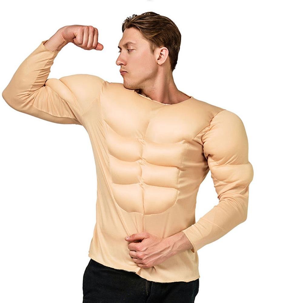 BuyAdult Muscle T - Shirt Costume Funny Fake Abs Costume Masquerade Cosplay Now Cheaper With 3 - 5 Days Ship - PajamasBuy