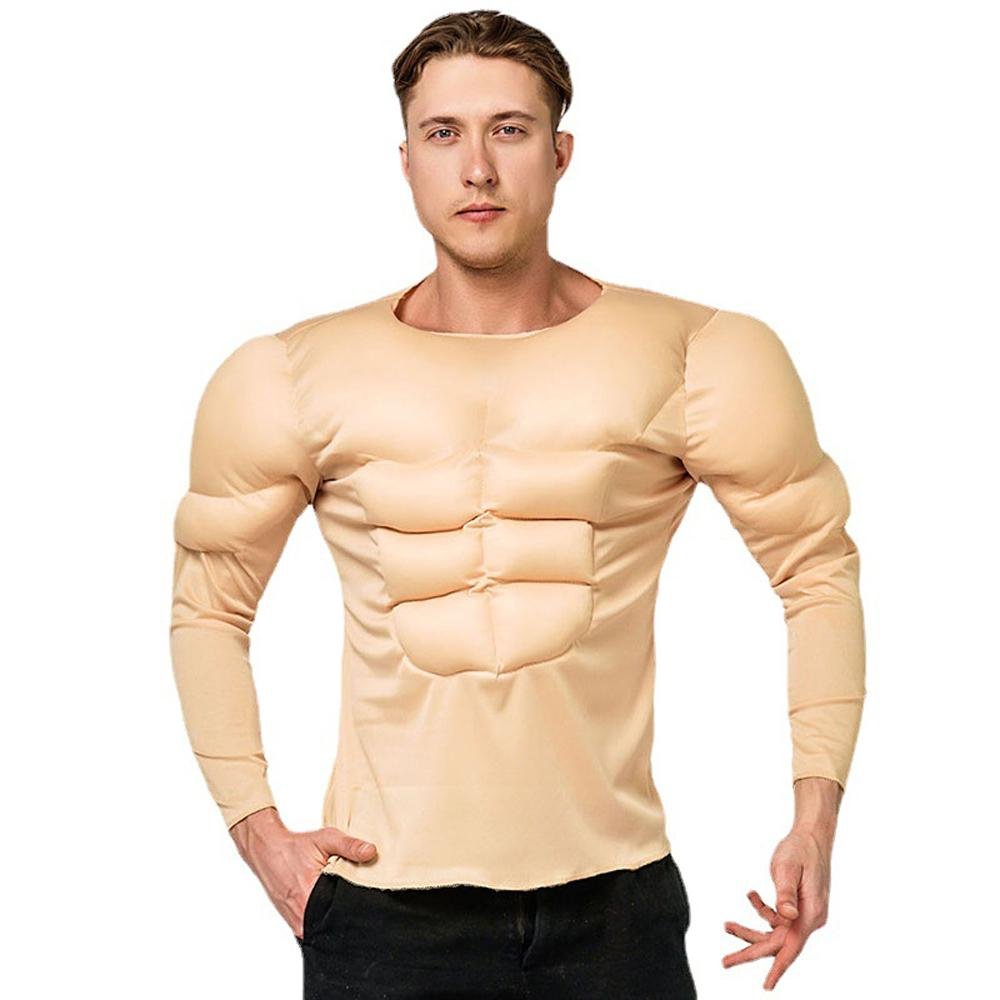 BuyAdult Muscle T - Shirt Costume Funny Fake Abs Costume Masquerade Cosplay Now Cheaper With 3 - 5 Days Ship - PajamasBuy