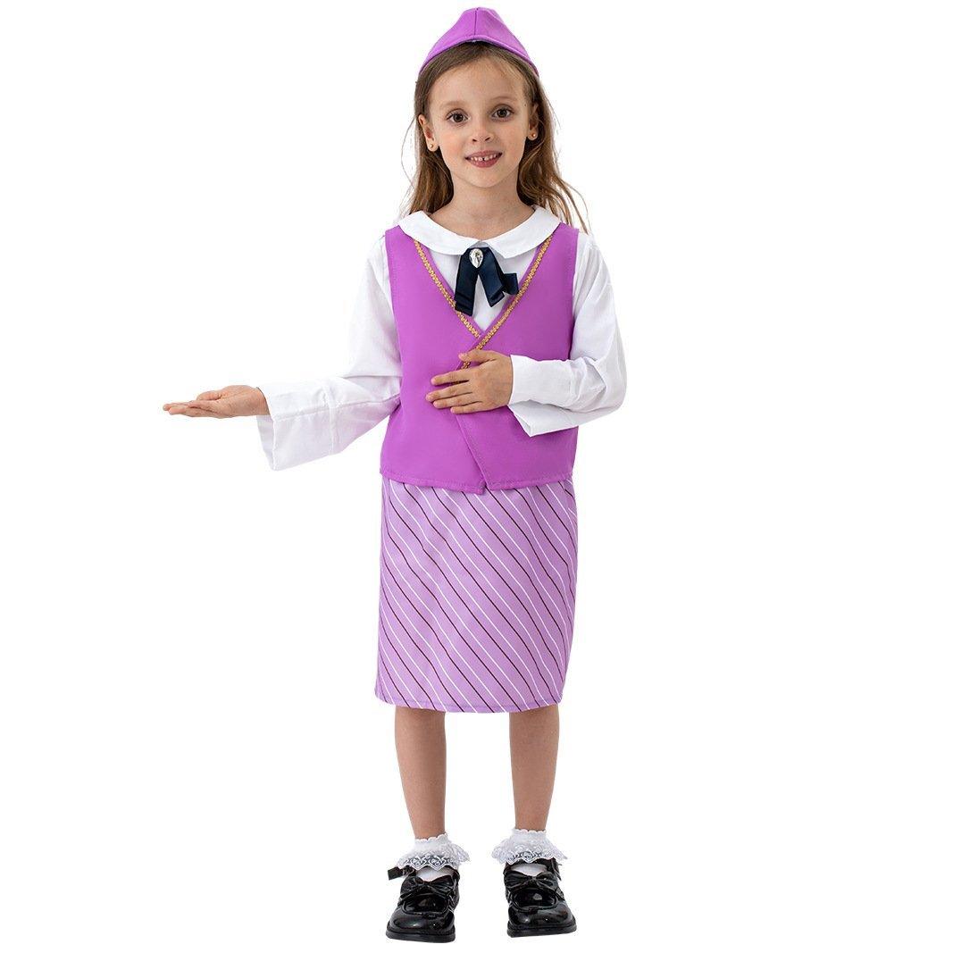 Airline Stewardess Cosplay Costume Flight Attendant Costume For Kids - Pajamasbuy