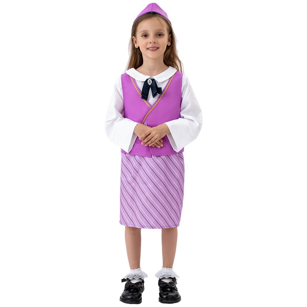 BuyAirline Stewardess Cosplay Costume Flight Attendant Costume For Kids Now Cheaper With 3 - 5 Days Ship - PajamasBuy