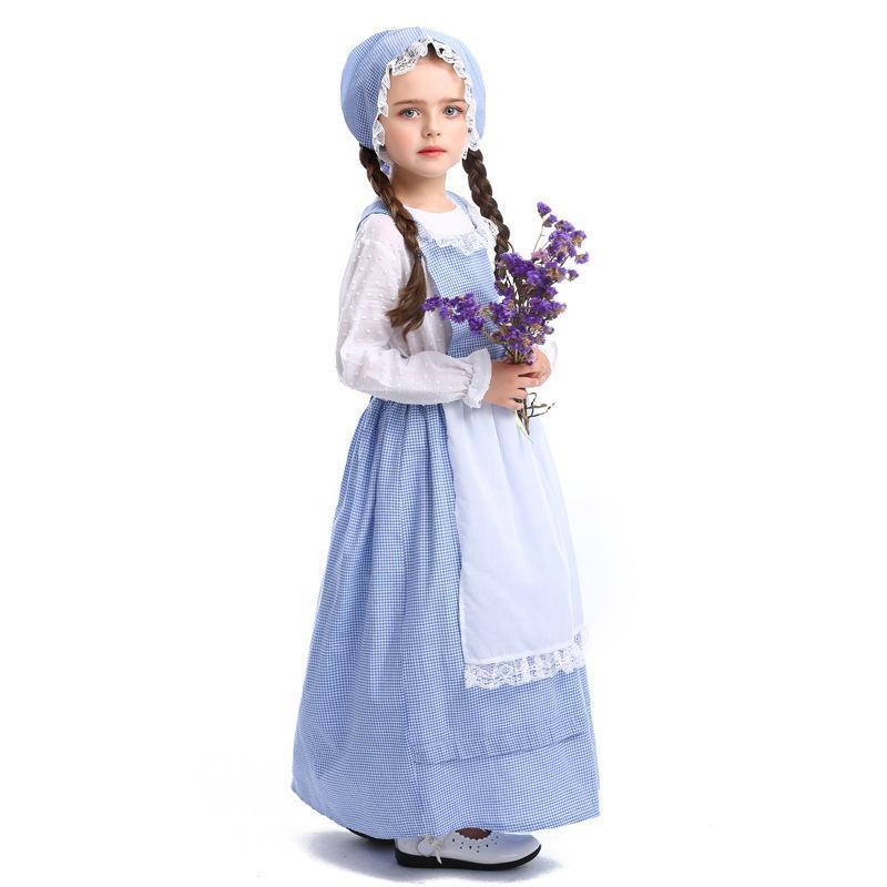 BuyAlice Lolita Maid for kids Blue Farm Florist girl dress kids Maid Cosplay Costume Now Cheaper With 3 - 5 Days Ship - PajamasBuy