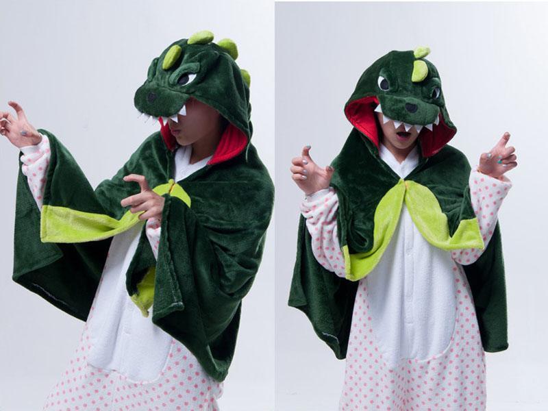 BuyAnimal Kigurumi Dinosaur Cosplay Costume Hoodie Cloak Now Cheaper With 3 - 5 Days Ship - PajamasBuy