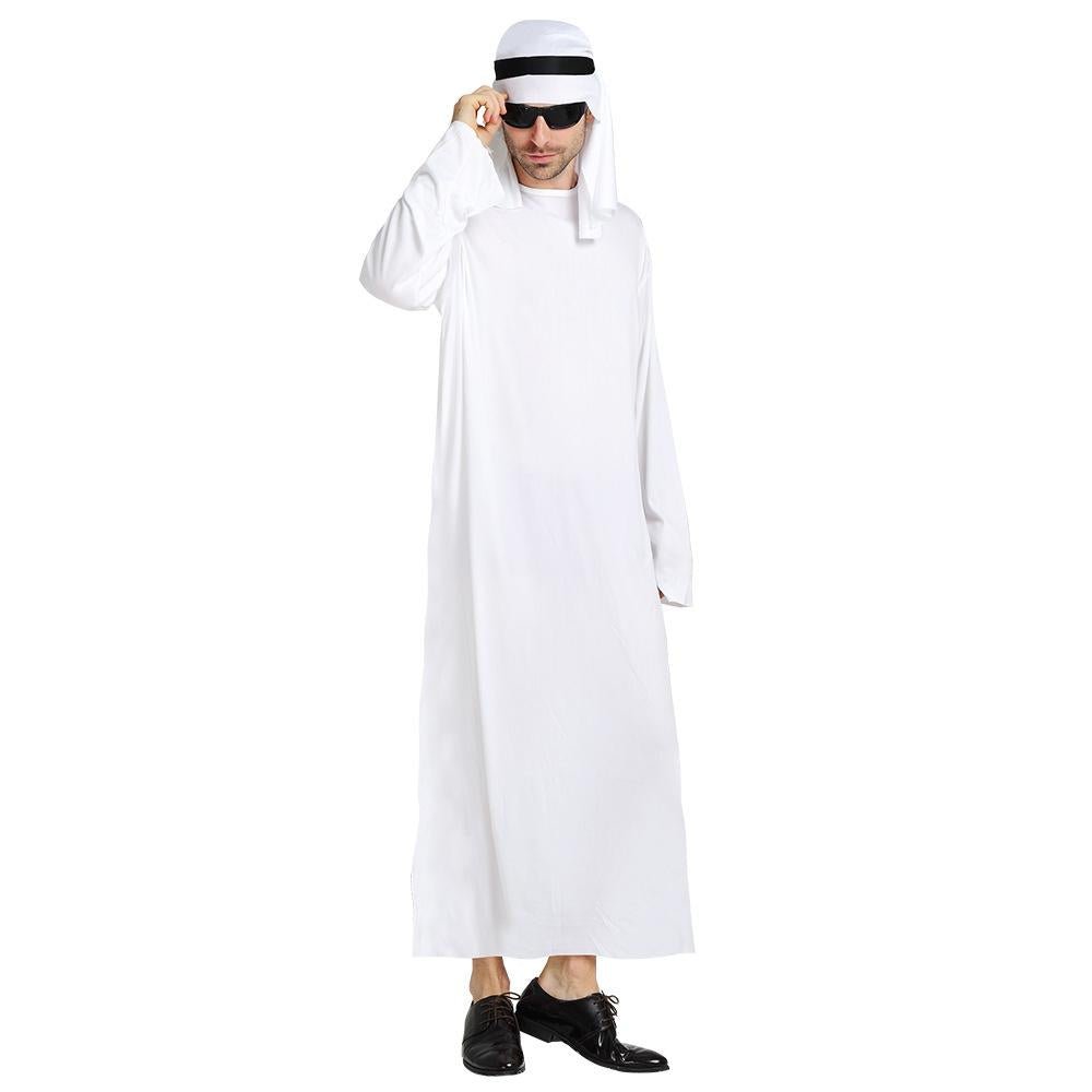 BuyArab sheik Prince masquerade male pure white Middle East Dubai clothes Now Cheaper With 3 - 5 Days Ship - PajamasBuy