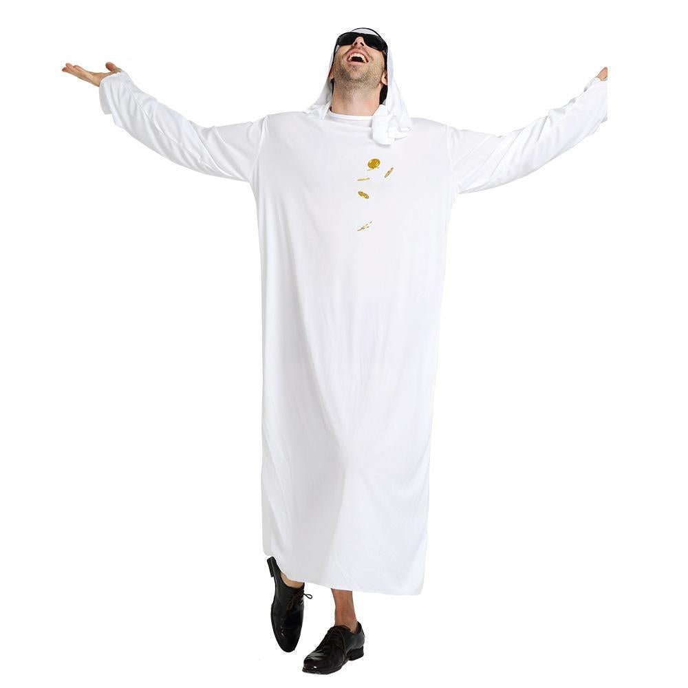 BuyArab sheik Prince masquerade male pure white Middle East Dubai clothes Now Cheaper With 3 - 5 Days Ship - PajamasBuy