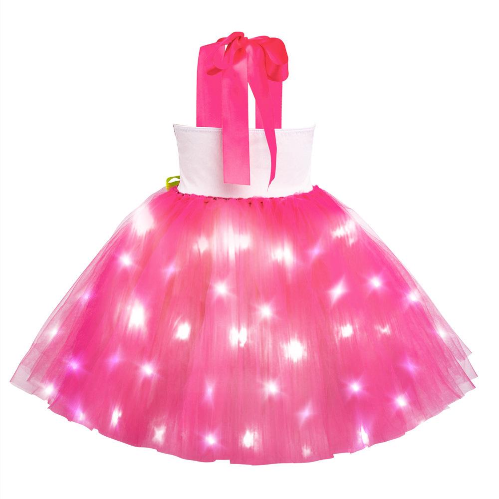 BuyBarbie Movie Margot Barbie Pink Glow Tutu Dress Halloween Outfits Cosplay Costume Kids Now Cheaper With 3 - 5 Days Ship - PajamasBuy