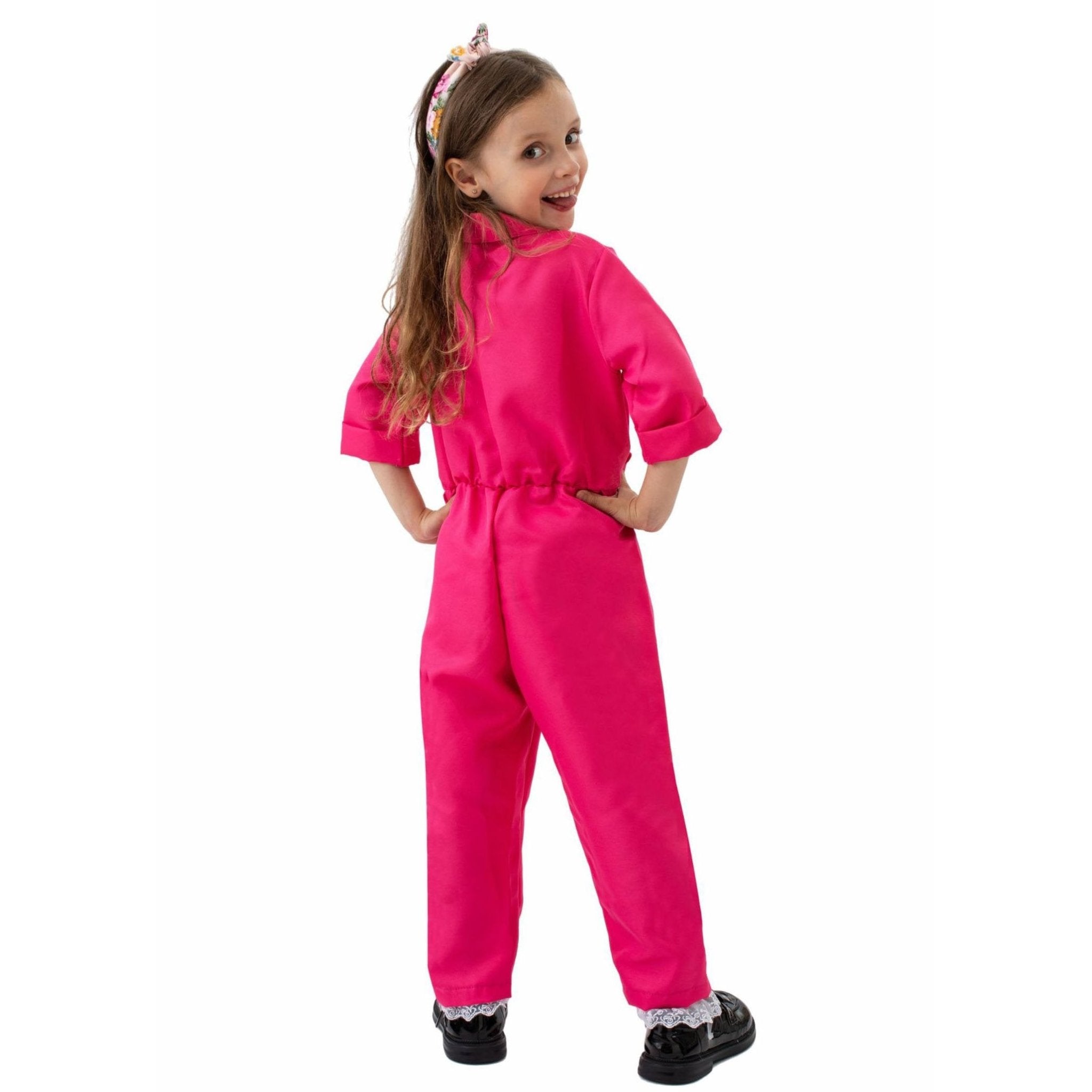 BuyBarbie Movie Margot Barbie Pink Jumpsuit Kids Outfits Cosplay Costume Now Cheaper With 3 - 5 Days Ship - PajamasBuy