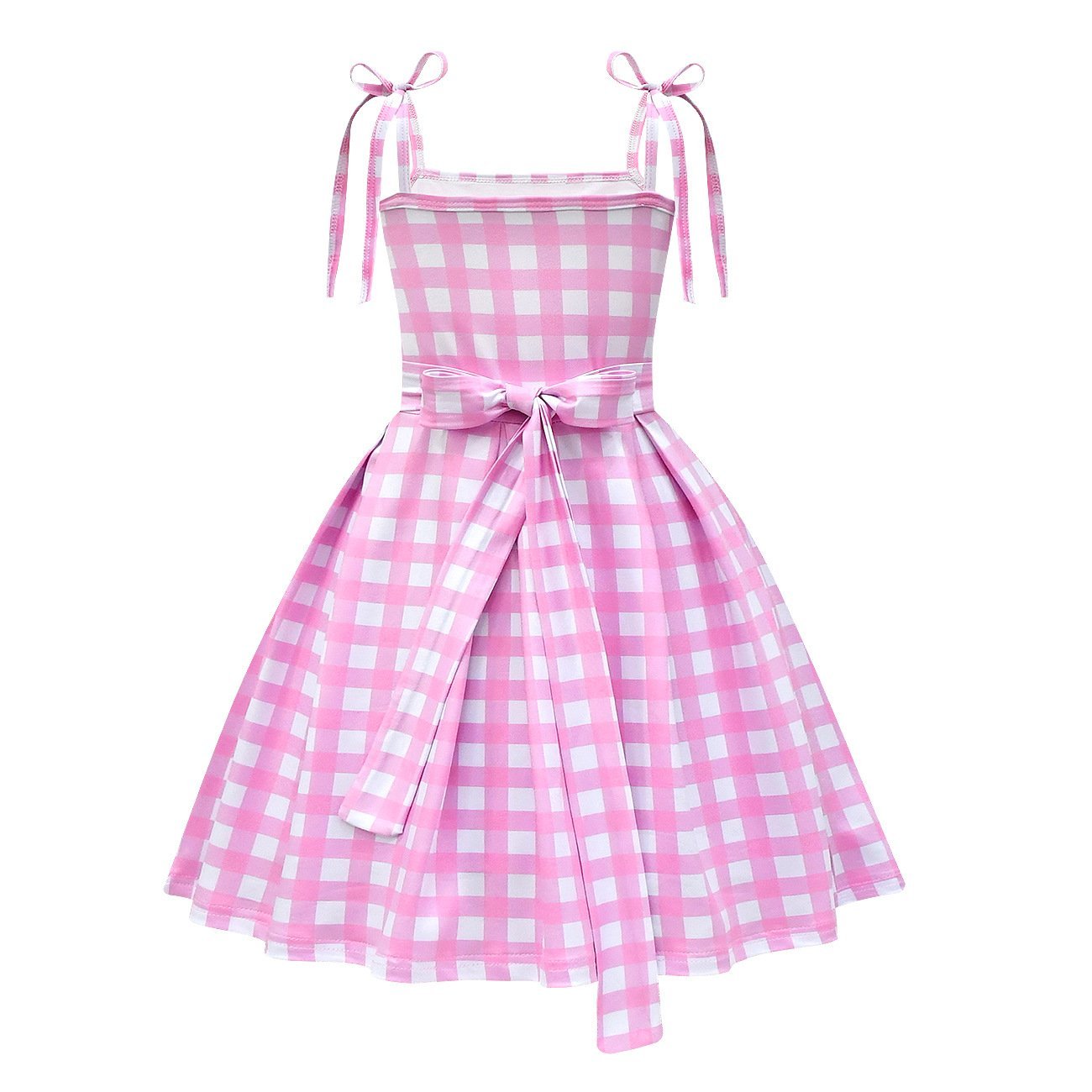 BuyBarbie Movie Margot Tie Bow Dress Halloween Outfits Cosplay Costume Kids Now Cheaper With 3 - 5 Days Ship - PajamasBuy