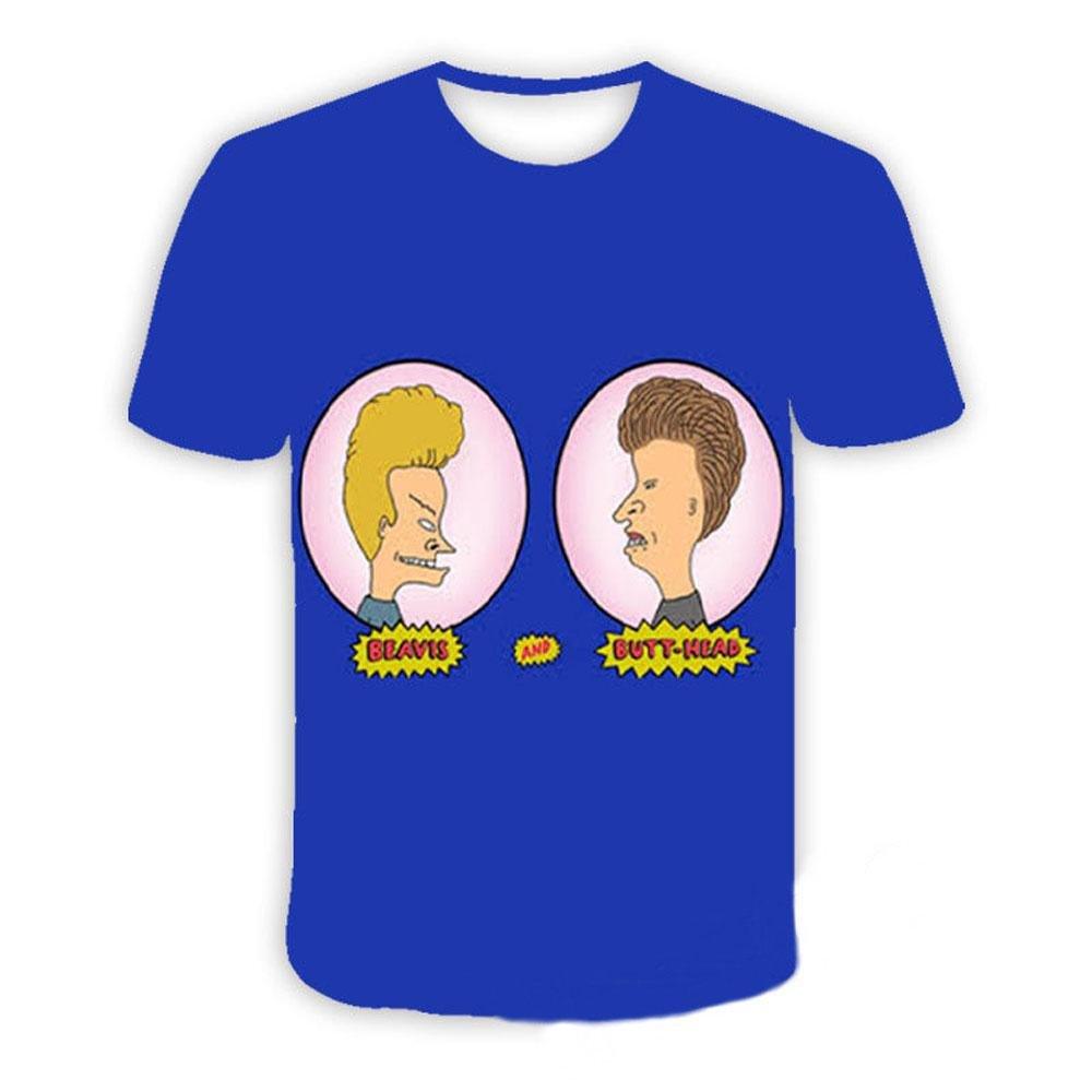 Beavis and butthead costumes round neck short sleeve men's 3D T-shirt - Pajamasbuy