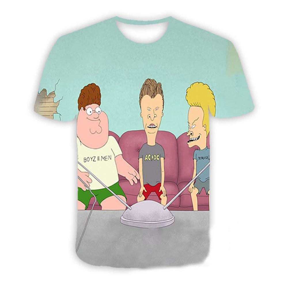 BuyBeavis and butthead costumes round neck short sleeve men's 3D T - shirt Now Cheaper With 3 - 5 Days Ship - PajamasBuy