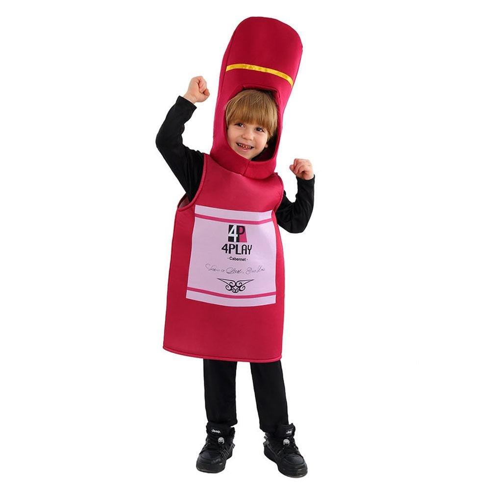 Beer Wine red Bottle Cosplay Costume Children's Day and School Festival Performance Outfit - Pajamasbuy