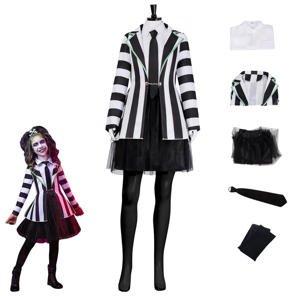 BuyBeetlejuice Adult Kids Blazer Dress Costume For Women Girl Now Cheaper With 3 - 5 Days Ship - PajamasBuy