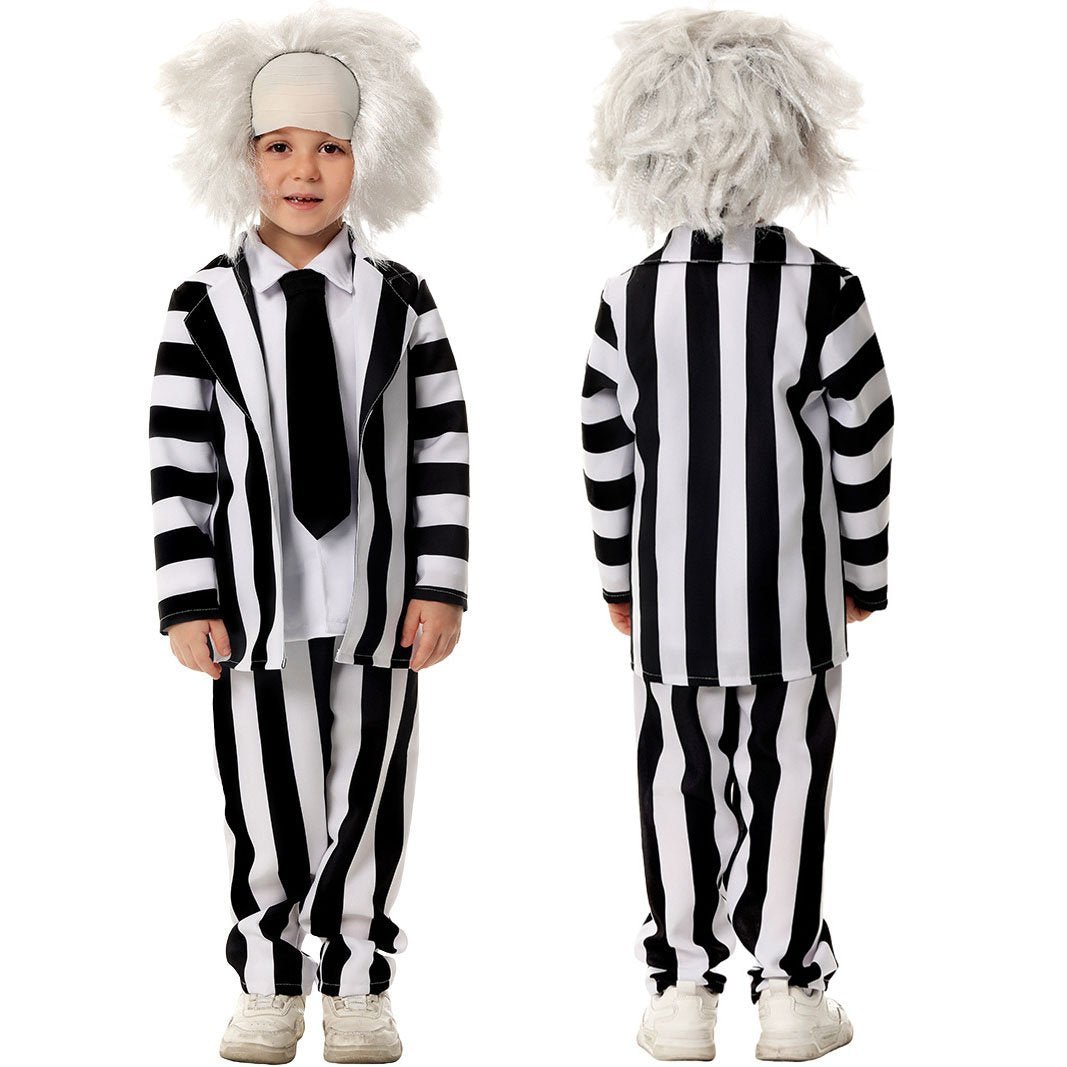 BuyBeetlejuice Family Cosplay Costume Halloween Matching Outfits for Kids Now Cheaper With 3 - 5 Days Ship - PajamasBuy