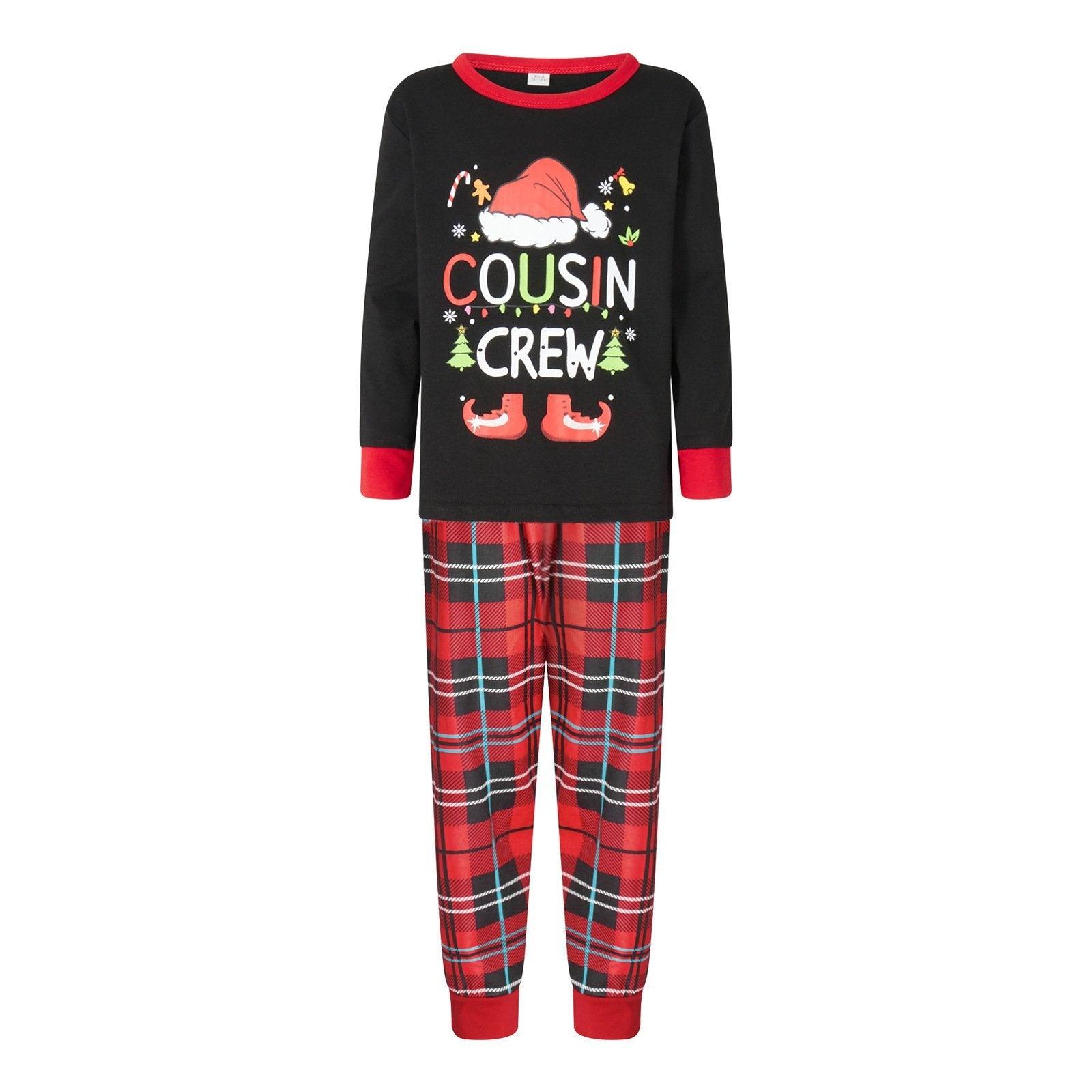 Black Elk Print Plaid Christmas Family Couples Matching Pajamas Party Sets - Pajamasbuy