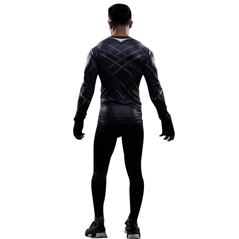 BuyBlack Panther Superhero Sport Men T - shirts Long Sleeve Tee Now Cheaper With 3 - 5 Days Ship - PajamasBuy