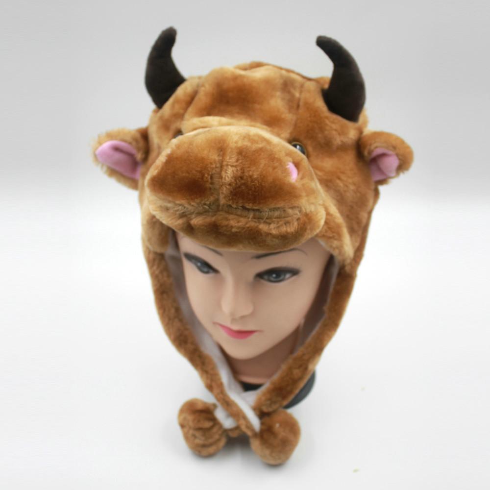 BuyBull Animal Hat Warm Cap Now Cheaper With 3 - 5 Days Ship - PajamasBuy